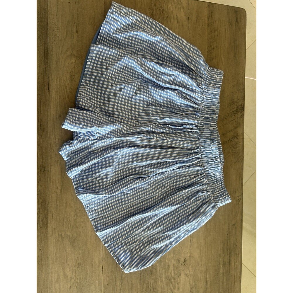 Altard State Chloe Shorts Womens Small Pull On Paperbag Blue Striped - Picture 2 of 7